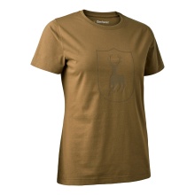 Deerhunter Lady Logo T-Shirt hellbraun Damen (Größe 38)