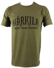 Härkila SchriftzugT-Shirt kurzarm Herren dark olive (Größe S)
