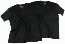 Bodytide V-Neck T-Shirt Doppelpack schwarz Herren (Größe M)