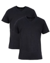 Bodytide V-Neck T-Shirt Doppelpack schwarz Herren (Größe 3XL)