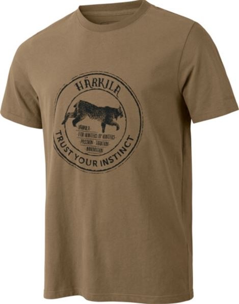 Härkila Wildlife Lynx S/S T-Shirt Kurzarm khaki Herren