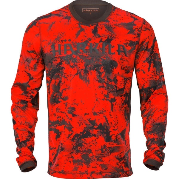 Härkila Wildboar Pro Langarmshirt AXIS MSP® orange Blaze/braun Herren (Größe 3XL)