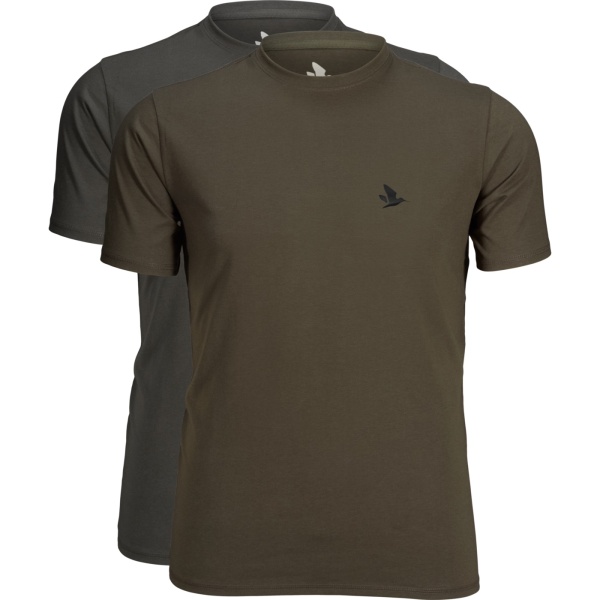 Seeland Outdoor T-Shirt  2 Pack pine green / raven Herren (Größe M)