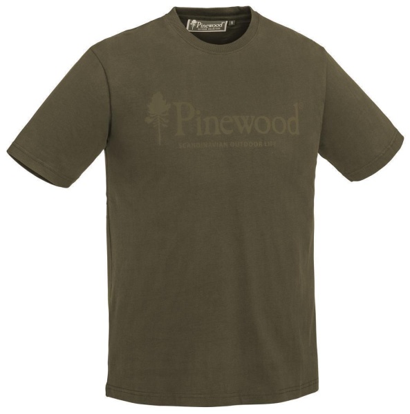 Pinewood Outdoor Life T-Shirt oliv Herren (Größe M)